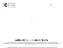 Tablet Screenshot of heritageoffoley.com